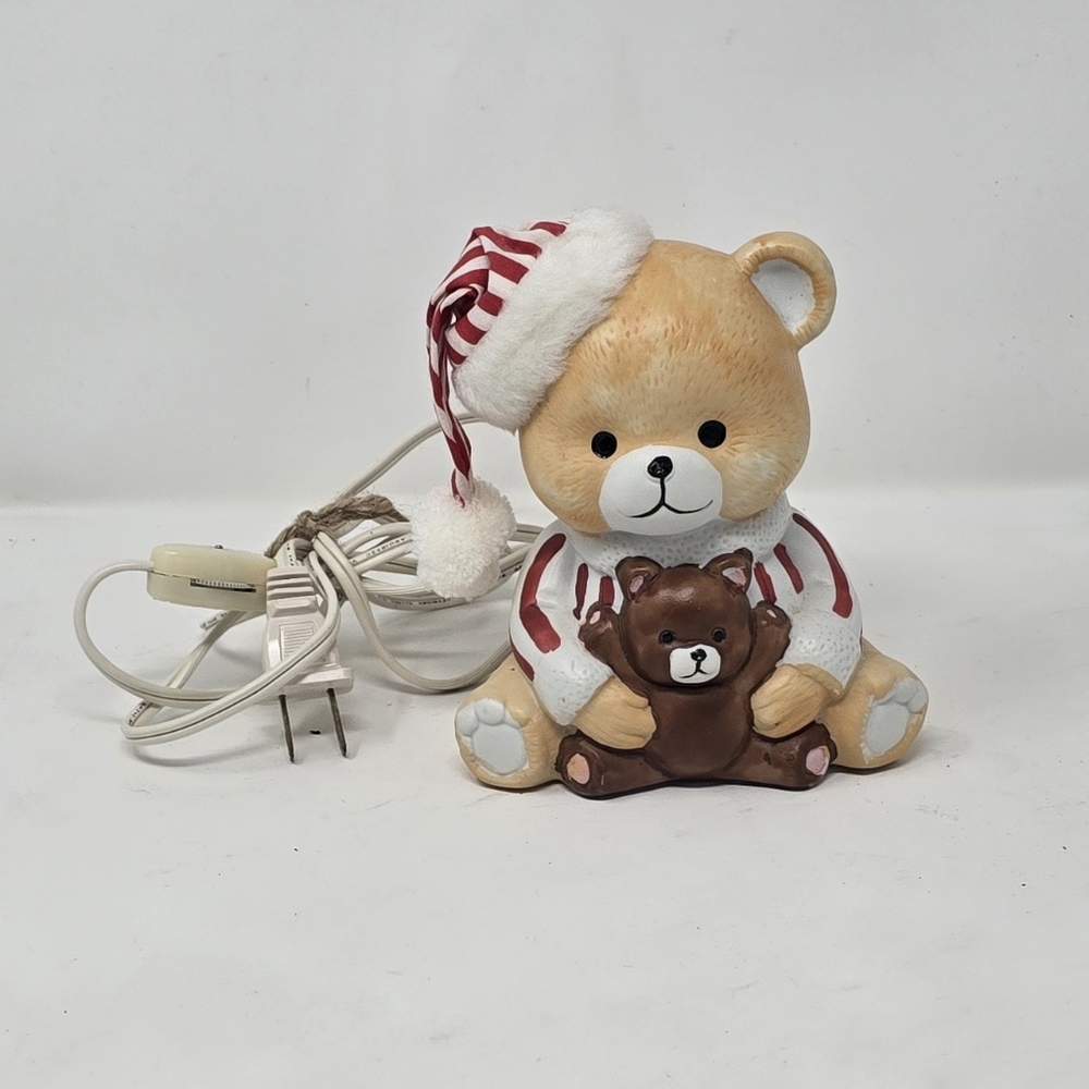 Vtg Christmas around the‎ world House Of Lloyd teddy bear nightlight ceramic